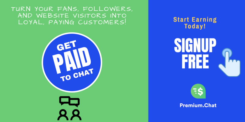 Premium.Chat content store and earnings