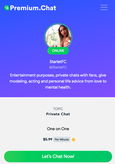 Setting rates on Premium.Chat