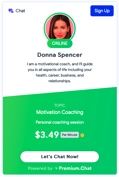 paid chat widget example