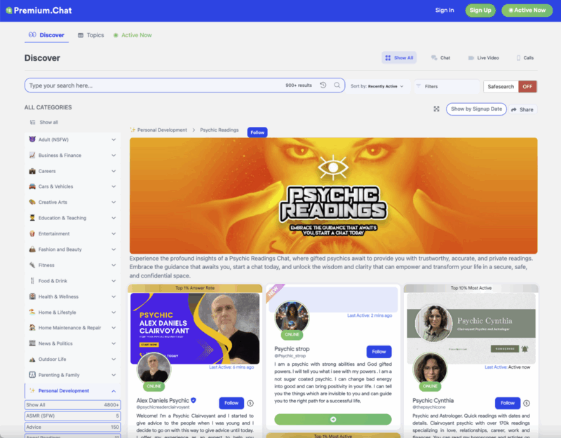 Get a Psychic Chat or Tarot Card Chat Reading on Premium.Chat: Your Ultimate Guide