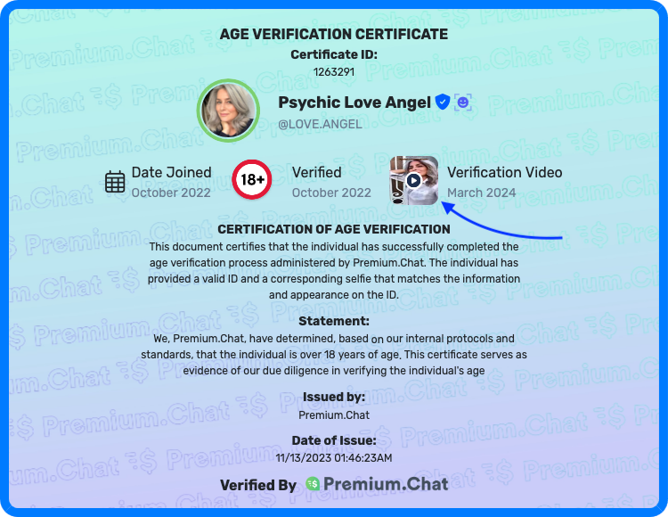 Age Verification Certificate
